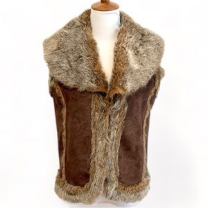 Vintage rare faux fur winter vest